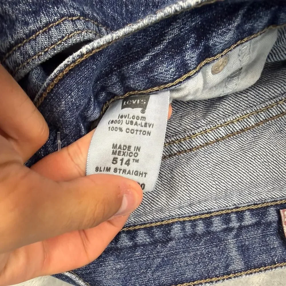 Levi-s Men's Blue and Navy Jeans